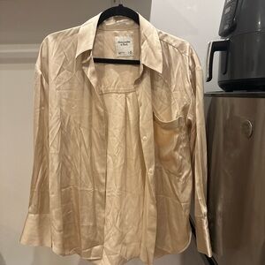 Beige Button-Down Shirt